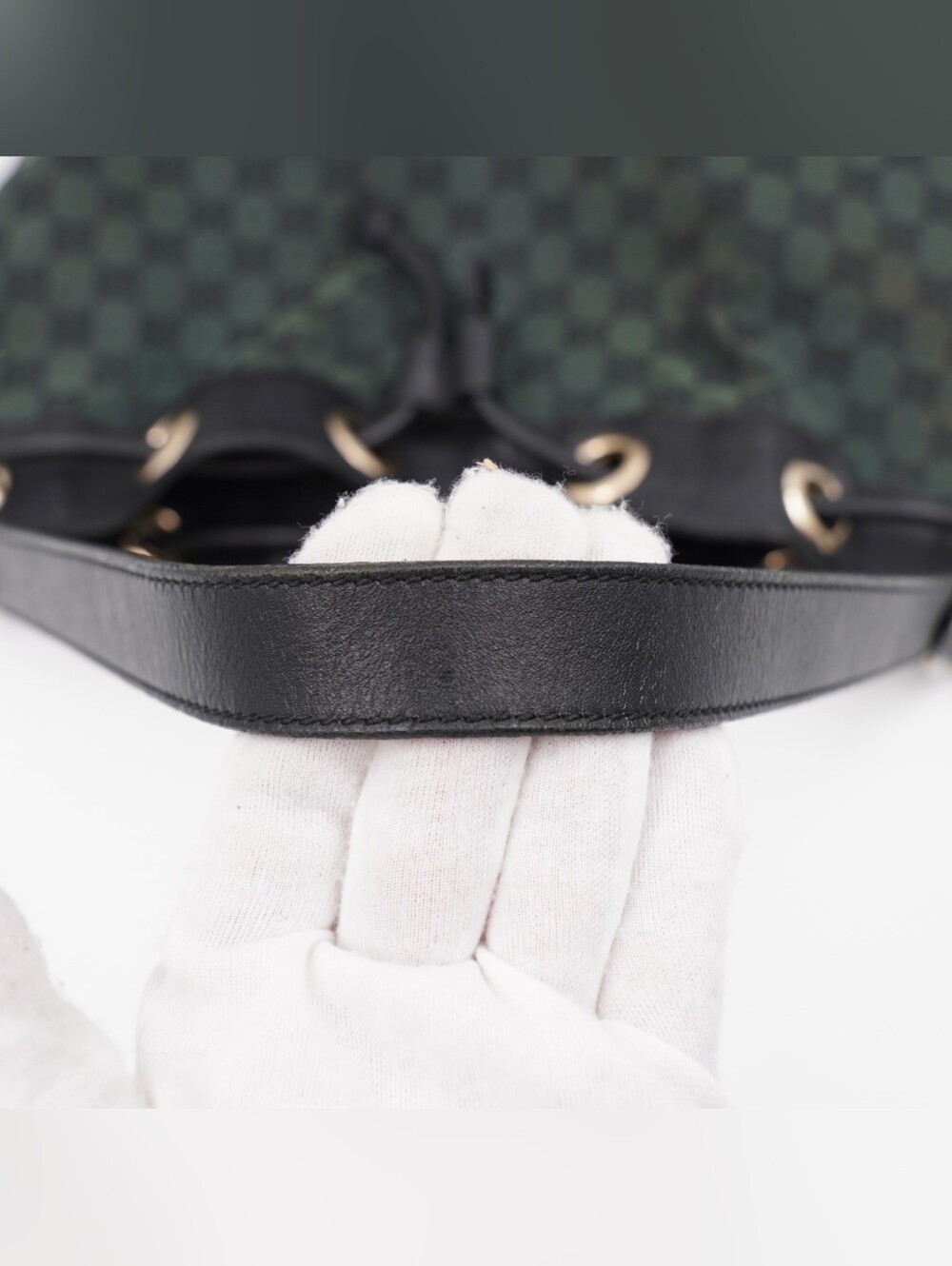 CI34 ❤️ Gucci Monogram Drawstring Shoulder Bag - Picture 11 of 12